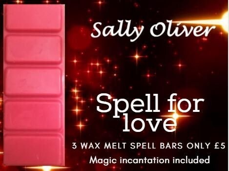 Love Spell Wax Melt Snap Bars | 3 x 45g | Highly Scented | Home Fragrance | Vegan Friendly | Handmade in Uk | Soy Melts | Love Spell
