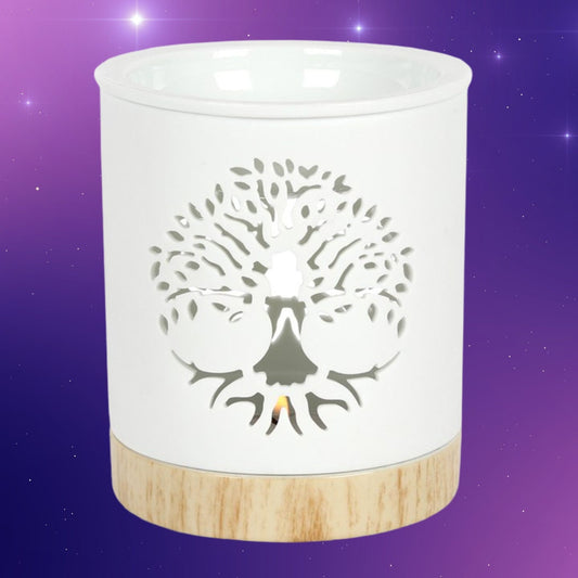 White tree of lift cut out oil burner