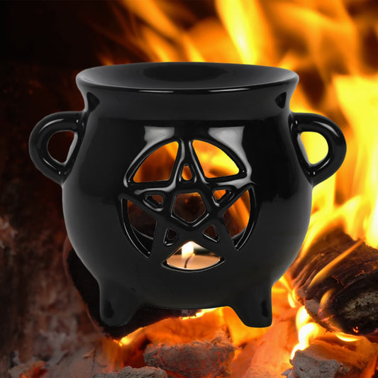 Pentagram cauldron oil burner